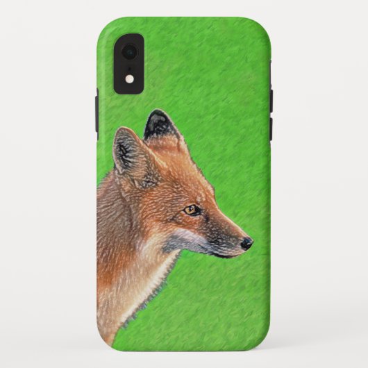 レッドキツネ絵画ズ – オリジナル野生動物アート Case-Mate iPhoneケース (裏面)