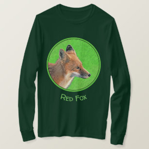 レッドキツネ絵画ズ – オリジナル野生動物アート Tシャツ