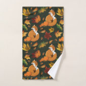 レッドキツネ葉アコーングリーン バスタオルセット (ハンドタオル)