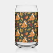 レッドキツネ葉ズコーン緑 ガラス缶 (裏面)