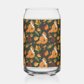 レッドキツネ葉ズコーン緑 ガラス缶 (左)