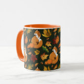 レッドキツネ葉ズコーン緑 マグカップ (正面左)