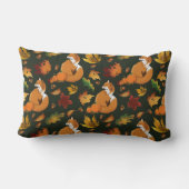 レッドキツネ葉ズコーン緑 ランバークッション (裏面)
