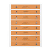 レッドキツネ、ファンシーキツネアートラップのまわりに住所 シール ラップアラウンド宛名ラベル (シート)