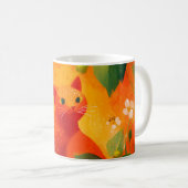 レッドキャットの幻想的な庭 コーヒーマグカップ (正面右)