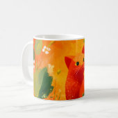 レッドキャットの幻想的な庭 コーヒーマグカップ (正面左)