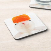 レッドキャップのlionheadの金魚(フナのauratus) コースター (左側)