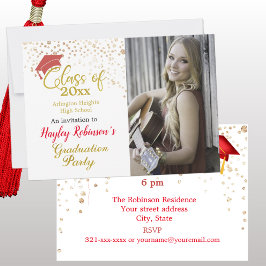 レッドキャップフォト卒業パーティー招待状