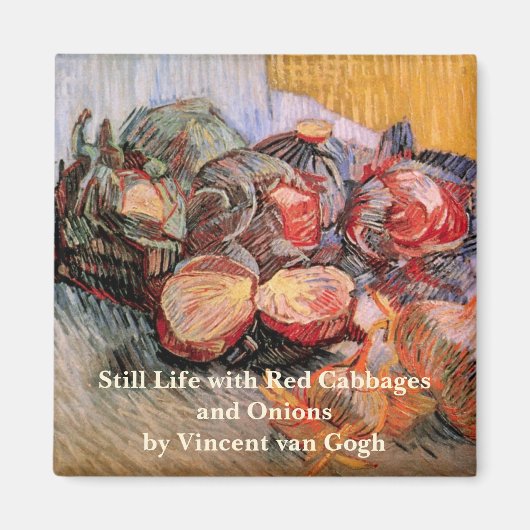 レッドキャベツと玉ねぎビンセント・ヴァン・ゴッホ マグネット (正面)