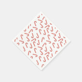 レッドキャンディキャンヌウォーターカラーホリデーパターン スタンダードカクテルナプキン (角)