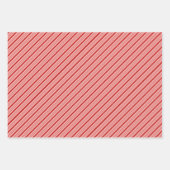 レッドキャンディクラシックキャンズ、おもしろいクリスマスストライプの ラッピングペーパーシート (正面3)