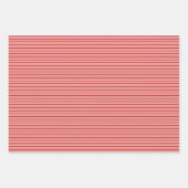 レッドキャンディクラシックキャンズ、おもしろいクリスマスストライプの ラッピングペーパーシート (正面2)