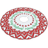 レッドキャンディハート ブラッシュドポリエステルツリースカート (アングル)