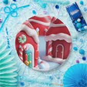 レッドキャンディランドハウス – 紙プレート ペーパープレート (パーティー)