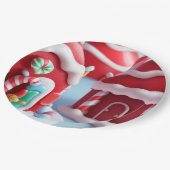 レッドキャンディランドハウス – 紙プレート ペーパープレート (アングル)