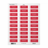 レッドキャンディーケインストライプズのパタンホリデイ ラベル (フルシート)