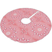 レッドキャンディーケイン万華鏡のように千変万化するパターンクリスマスツリースカート ブラッシュドポリエステルツリースカート (アングル)