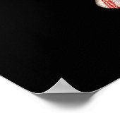 レッドキャンディーケーンシュガースカルカラフルポスター ポスター (角)