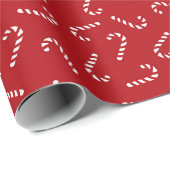レッドキャンディーケーン包み紙 ラッピングペーパー (ロールコーナー)
