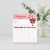 レッドキャンディーケーン&ボウ – クリスマスギフトリストの計画 (スタンド正面)