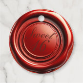 レッドキャンドルワックスシールドリップスウィート16 結婚's フェイバータグ (裏面)