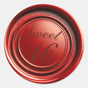 レッドキャンドルワックスシールドリップスウィート16 結婚's ラウンドシール