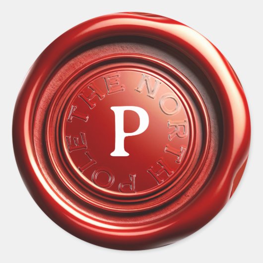 レッドキャンドルワックスシ澄んールアイス「北極」 ラウンドシール (正面)