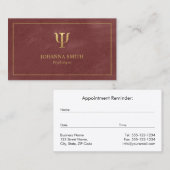 レッドキャンバスゴールデンフレーム、心理学者Psiシンボル 予約カード (正面/裏面)