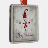 レッドキュート雪だるまホリデーオーナメント メタルオーナメント (右)