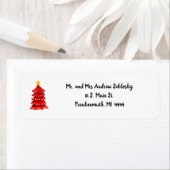 レッドキリスト、ツリー差出人住所ラベ ラベル (インサイチュ)