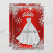 レッドキンセアニェラ15thエリートエレガントバースデーパーティー 招待状 (正面/裏面)