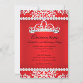 レッドキンセアニェラ15thバースデーパーティティアラ 招待状 (正面)