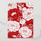 レッドキンセアニラフォイル招待状 箔招待状 (裏面)