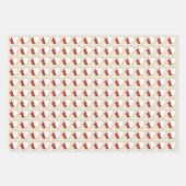 レッドキ日本のリンスブロッサムイラストレーションハート ラッピングペーパーシート (正面3)