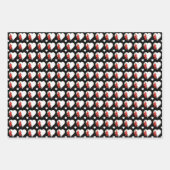 レッドキ日本のリンスブロッサムイラストレーションハート ラッピングペーパーシート (正面2)