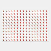 レッドキ日本のリンスブロッサムイラストレーションハート ラッピングペーパーシート (正面)