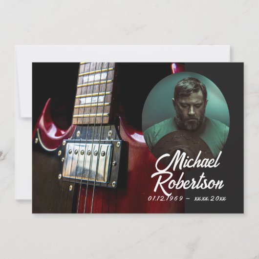 レッドギターお祝い・オブ・ライフ 招待状 (正面)