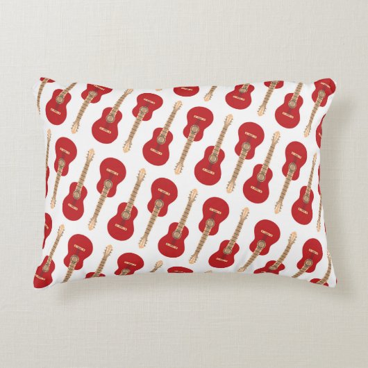 レッドギターパターン アクセントクッション (正面)