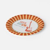 レッドギターロックアンドロールロックスター誕生日 ペーパープレート (アングル)