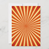 レッドギターロックアンドロールロックスター誕生日 招待状 (裏面)