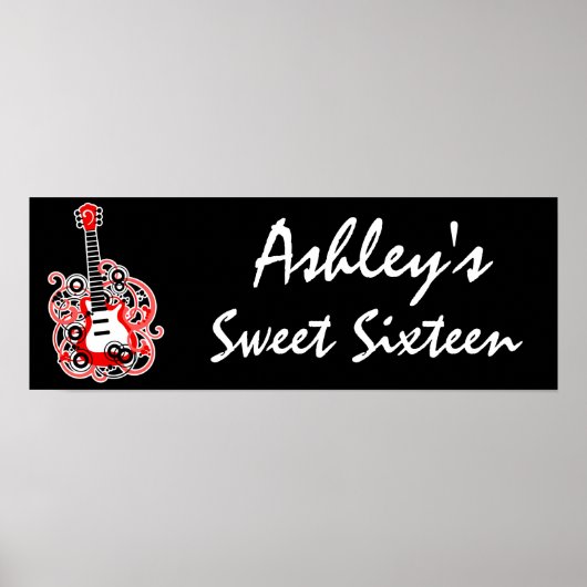 レッドギターロックスターSweet 16バナーポスター ポスター (正面)