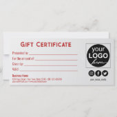 レッドギフトボウサテンリボントレンディーホワイトギフトカード (裏面)