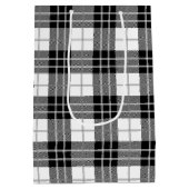 レッドギフトラベルオンタータンチェック格子状中抱き枕 ミディアムペーパーバッグ (裏面)