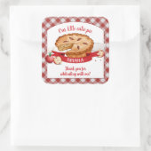 レッドギンガムアップルかわいこちゃんパイ誕生日パーティー スクエアシール (バッグ)