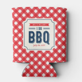 レッドギンガムアンドブルーI do BBQ婚約パーティ 缶クーラー (裏面)