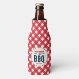 レッドギンガムアンドブルーI do BBQ婚約 ボトルクーラー