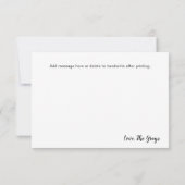 レッドギンガムサンキューウッド素朴イベントシャワー サンキューカード (裏面)