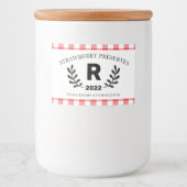 レッドギンガムモノグラムホームメイド フードラベル (正面)