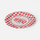 レッドギンガ素朴ムファミリーピクニックBBQ ペーパープレート (アングル)