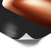 レッドクイーンオーバーンキュートヘアブラックメラニンアフロロ ポスター (コーナー)